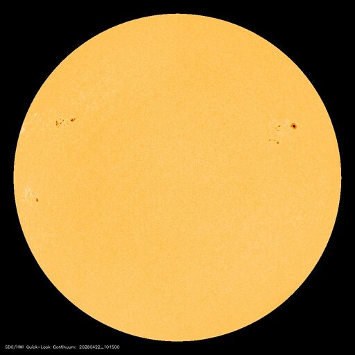 Current Solar Disk — HMI Continuum Intensity